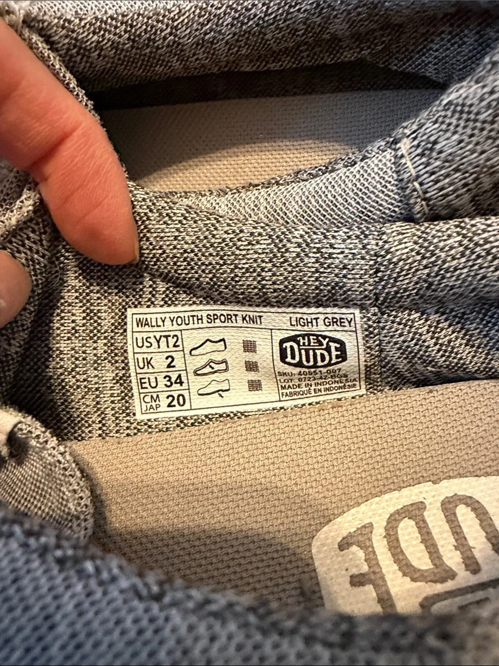 Hey Dude Kids Slip-On Loafers in Heather Gray